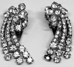 Clear Chatons Only Earrings Clip