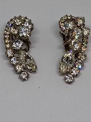 Clear Navettes Earrings Clip
