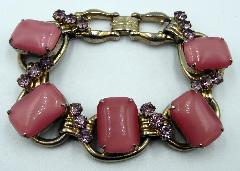 Multiple Colors Cabochons Bracelet 5 Link
