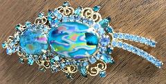 Turquoise Cabochons Multi-Color/Shaded Brooch