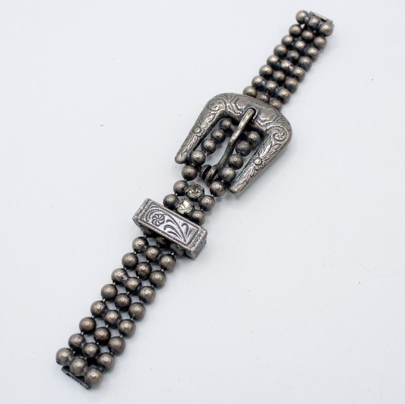 Front view of Clear Chatons Only Bracelet Flat Push In