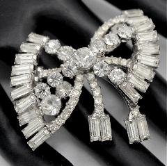 Clear Baguettes Brooch