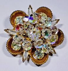 Clear Navettes Brooch
