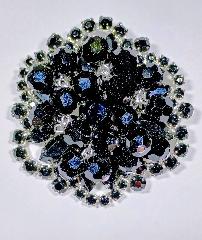 Black (jet) Navettes Brooch