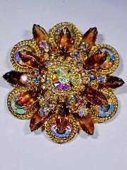 Topaz Navettes Brooch