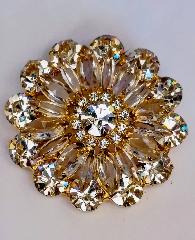 Clear Navettes Brooch