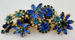 Blue Navettes Brooch