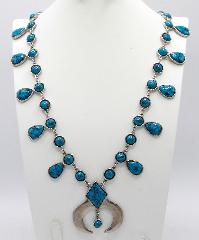 Turquoise Diamond Plastic Necklace