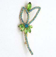 Blue Navettes Brooch