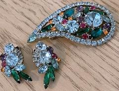 Multiple Colors Navettes Brooch