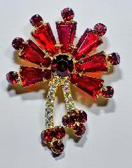 Red Keystones Brooch