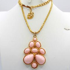 Pink Cabochons Plastic Pendant
