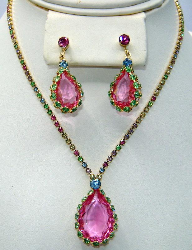 Front view of Pastel Pear Necklace
