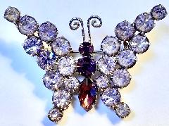 Purple (cardinal) Navettes Brooch