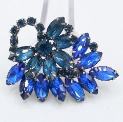 Blue Navettes Brooch