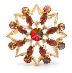 Clear Diamond Rivoli/Margarita Brooch