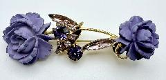 Purple (cardinal) Navettes Molded/Cut Brooch