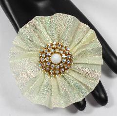 White (chalk Or Milk) Chatons Only Brooch