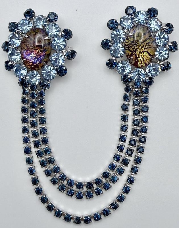 Front view of Blue Cabochons Multi-Color/Shaded Other