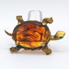 Topaz Cabochons Plastic Brooch