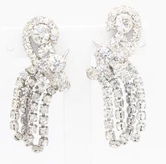 Clear Chatons Only Earrings Clip