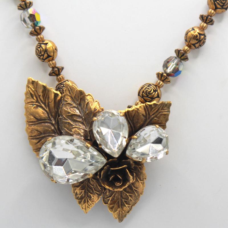 Front view of Clear Pear Plastic Pendant