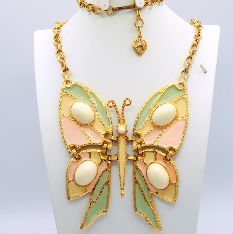 Front view of Pastel Cabochons Plastic Pendant