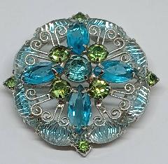 Blue Navettes Brooch