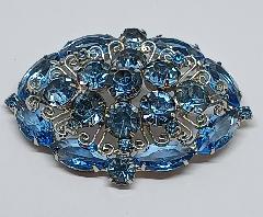 Blue Navettes Brooch