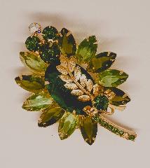 Green Oval Brooch