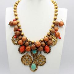 Multiple Colors Cabochons Necklace