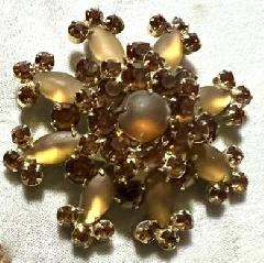 Topaz Cabochons Brooch