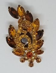 Topaz Pear Brooch