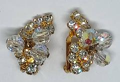 Clear Chatons Only Earrings Clip