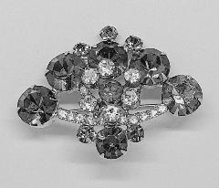 Gray (black Diamond) Chatons Only Brooch