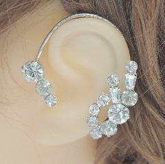 Clear Keystones Earrings Wire