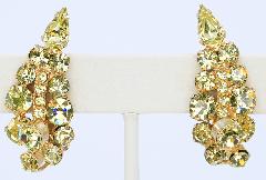 Yellow Pear Earrings Clip