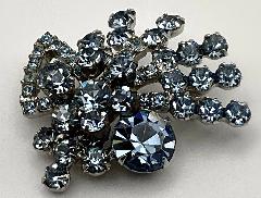 Blue Chatons Only Brooch