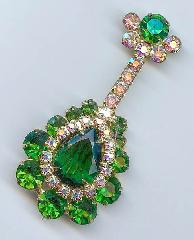 Green Pear Brooch