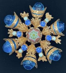Blue Cabochons Molded/Cut Pendant
