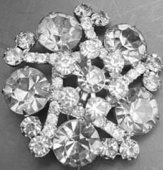 Clear Chatons Only Brooch
