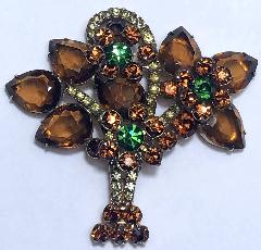 Topaz Pear Brooch