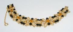 Black (jet) Navettes Bracelet 5 Link