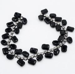 Black (jet) Emerald Cut Necklace