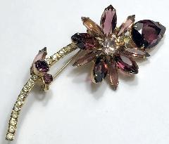 Purple (cardinal) Pear Brooch