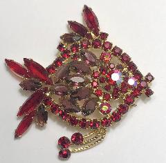 Multiple Colors Navettes Brooch