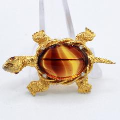 Topaz Cabochons Plastic Brooch