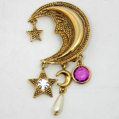 Purple (cardinal) Brooch