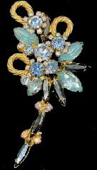 Multiple Colors Navettes Brooch