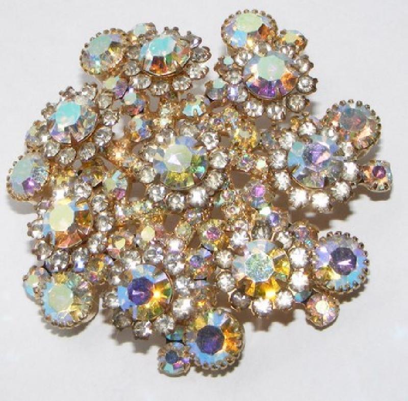 Front view of AB Chatons Only Brooch